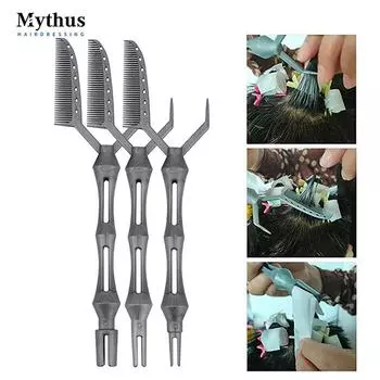 Многофункциональный позиционер для химической завивки Mythus, расчески для позиционирования цвета волос, выбор вьющихся волос, текстура корня волос, парикмахерская расческа для химической завивки волос, расческа для краски для волос