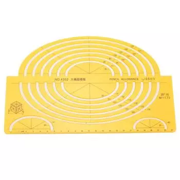 Многофункциональный прочный архитектурный дизайн шаблон чертежа полая геометрическая линейка (4352)