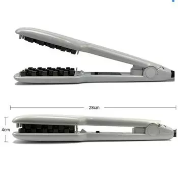 Многофункциональный профессиональный пушистый утюжок для выпрямления волос Керамические щипцы для укладки волос, щипцы для завивки волос, выпрямитель для придания объема HS-686Z белый/чёрный