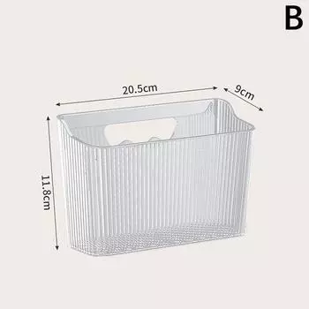 Многофункциональный прозрачный держатель для хранения вещей, настенная организация хранения, кухонный шкаф, ящик для хранения M