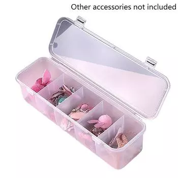 Многофункциональный ящик для хранения аксессуаров для волос с пятью сетками, органайзер для ювелирных изделий для женщин, прозрачный отсек, настольный ящик для хранения
