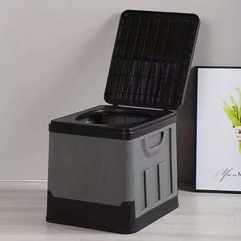 Многофункциональный ящик для хранения на открытом воздухе, складной туалет, портативный аварийный туалет для кемпинга, путешествий, использования в автомобиле, складной органайзер