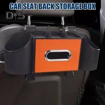 Многофункциональный ящик для хранения на спинке сиденья автомобиля, органайзер для салфеток в машину, очень большое пространство для хранения, органайзер на заднем сиденье для семьи и путешественников 1pc оранжевый