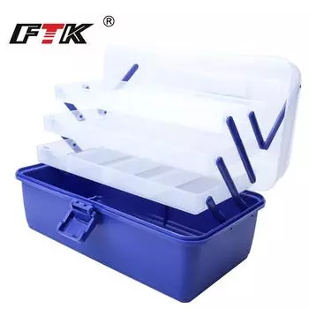 Многофункциональный ящик для рыболовных снастей FTK с тремя приемными ящиками 3560, хранение рыболовных снастей, хранение рыболовных снастей премиум-класса серый