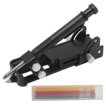 Многофункциональный разметочный инструмент, строительный карандаш, алюминиевый сплав, разметочный шаблон для деревообработки, черный чёрный