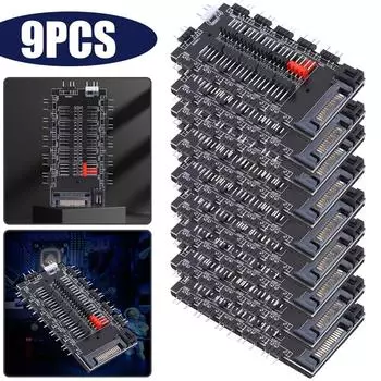 Многофункциональный разветвитель питания 2 в 1, 5 В, 3 контакта ARGB SATA, 10 шт. для ПК-Gehuse