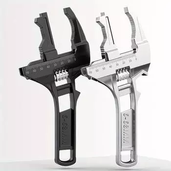 Многофункциональный разводной гаечный ключ, большой гаечный ключ для кухни и ванной комнаты, ручное управление silvery