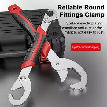 Многофункциональный разводной ключ с нескользящей ручкой, портативный кран, раковина, сантехнические инструменты, набор ключей S