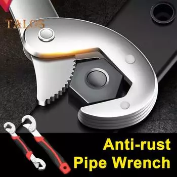 Многофункциональный разводной ключ с нескользящей ручкой, портативный кран, раковина, сантехнические инструменты, набор ключей S