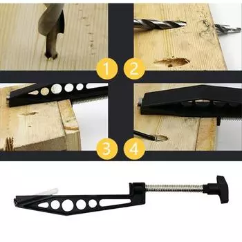 Многофункциональный регулируемый зажим для деревообработки с наклонным отверстием, карманный зажим для отверстий, столярный инструмент для зажима