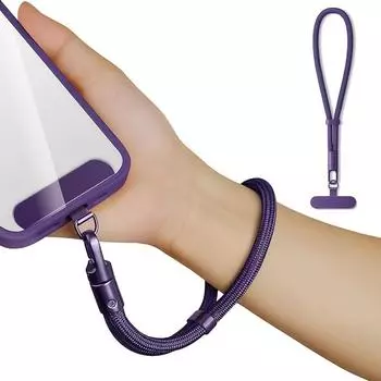 Многофункциональный ремешок для мобильного телефона Чехлы для смартфонов на открытом воздухе Ремешок для телефона Ремешок на запястье Вращение на 360° Предотвращает запутывание Мобильные ремни безопасности One Size вино красного