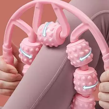 Многофункциональный роликовый массажер для похудения ног для расслабления мышц и разблокировки кровеносных сосудов фиолетовый