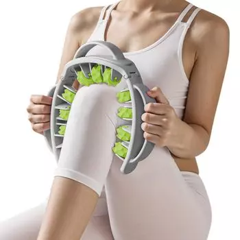 Многофункциональный роликовый массажер FITMIND (Фиолетовый розовый)