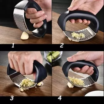 Многофункциональный ручной чесночный пресс из нержавеющей стали, измельчитель, нож, слайсер, измельчитель, резак, кухонные гаджеты