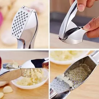 Многофункциональный ручной чесночный пресс изогнутый чесночный измельчитель измельчитель чеснок прессы из нержавеющей стали кулинария гаджеты инструмент серебряный