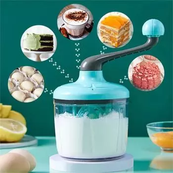 Многофункциональный ручной венчик для взбивания яиц, инструменты для выпечки, бытовой небольшой ручной венчик, машина для обработки пищевых продуктов, кухонные принадлежности зелёный