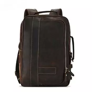 Многофункциональный рюкзак Деловая сумка для ноутбука Мужская сумка Портфель Дорожная сумка Рюкзак кофейный
