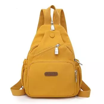 Многофункциональный рюкзак для женщин, походная сумка на грудь, дорожный рюкзак большой емкости жёлтый