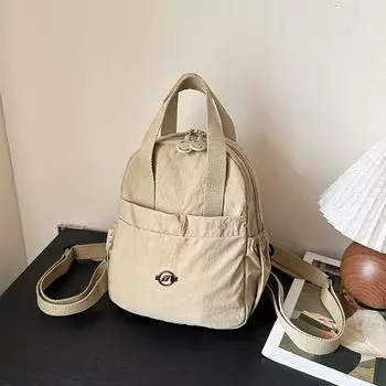 Многофункциональный рюкзак Новый женский простой модный рюкзак Повседневная наплечная сумка Большой вместимости хаки