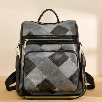 Многофункциональный рюкзак с защитой от кражи, женский рюкзак большой вместимости, сумка двойного назначения через плечо чёрный