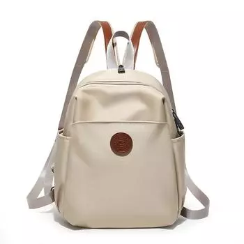 Многофункциональный рюкзак Женский Легкий Нагрудная сумка Рюкзак для поездок на работу Студенческий школьный рюкзак бежевый