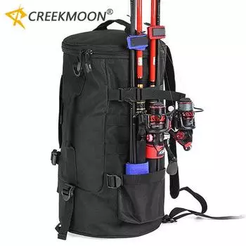 Многофункциональный рыболовный рюкзак большой емкости для путешествий на открытом воздухе, кемпинга, удочки, катушки, рыболовные снасти, сумка через плечо, багажные сумки чёрный