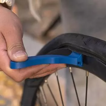 Многофункциональный рычаг для шин велосипеда, прочный пластиковый металлический, легкий, универсальный, инструменты для снятия шин для горного велосипеда, аксессуары для ремонта велосипеда синий