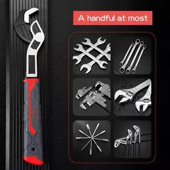 Многофункциональный самоблокирующийся ключ с нескользящей ручкой, совместимость с несколькими моделями, портативная регулировочная труба для тяжелых условий эксплуатации M