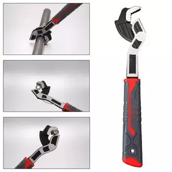 Многофункциональный самоблокирующийся трубный ключ промышленного класса, высокопрочная нескользящая ручка, универсальный регулируемый сантехнический ключ 8Inch