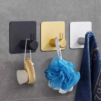 Многофункциональный самоклеящийся крючок без перфоратора, настенный крючок, вешалка для ключей, вешалка для полотенец, аксессуары для ванной комнаты чёрный