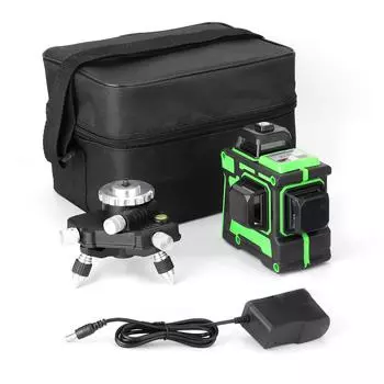 Многофункциональный самовыравнивающийся 3D 12-линейный лазерный уровень с вертикальными горизонтальными линиями с длиной 1,5 м 3 EU Plug without wall-mounted bracket разноцветный