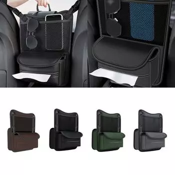 Многофункциональный сетчатый карман для автомобиля Стильная и практичная универсальная сетчатая сумка для хранения вещей Храните свои вещи организованно в середине зелёный