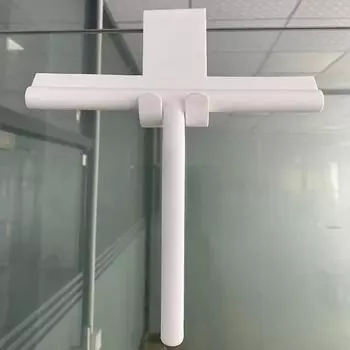 Многофункциональный силиконовый скребок, подходит для душевых дверей, ванных комнат, окон и автомобильных стекол - инструмент для уборки дома белый