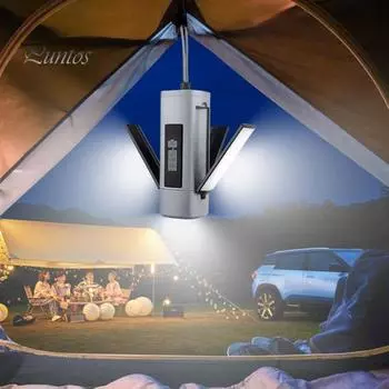 Многофункциональный складной фонарь для кемпинга 1500 лм 1800 мАч перезаряжаемый телескопический фонарь портативный регулируемый водонепроницаемый палатка для путешествий и походов серый