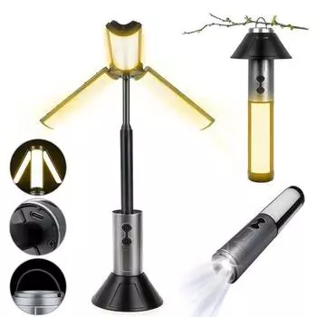 Многофункциональный складной фонарь для кемпинга, перезаряжаемый телескопический фонарь, портативный фонарик, регулируемый, водонепроницаемый, для использования на открытом воздухе