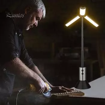 Многофункциональный складной фонарь для кемпинга, перезаряжаемый телескопический фонарь, портативный фонарик, регулируемый водонепроницаемый, для путешествий, походов, палаток, подвесной фонарь черный серый