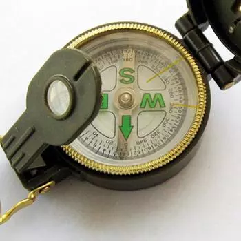 Многофункциональный складной карманный компас для активного отдыха на открытом воздухе, альпинизма, приключений, навигации чёрный