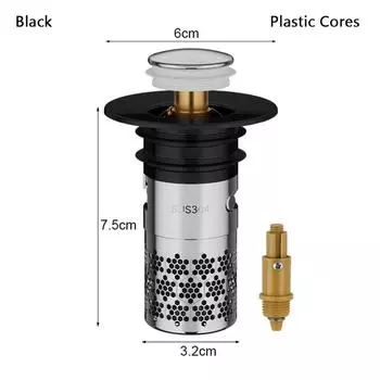 Многофункциональный сливной фильтр для пола, всплывающая пробка для слива раковины с отскоком, ловушка для волос, сито для раковины для душа, аксессуар для ванной комнаты