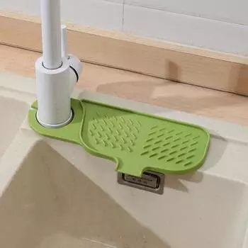 Многофункциональный сливной коврик Прочные защитные коврики для столешницы Аксессуары для раковины Коврик для смесителя Ванная комната жёлтый