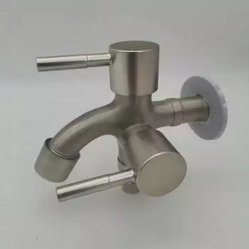 Многофункциональный смеситель для кухни, балкона, ванной комнаты из цинкового сплава с одним входом и двумя выходами, матовый