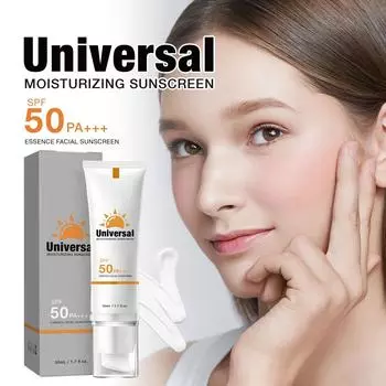 Многофункциональный солнцезащитный крем-кондиционер для лица, лосьон для контроля жирности, освежающий солнцезащитный крем без прыщей, 50 мл белый