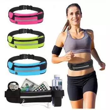 Многофункциональный спортивный карман для путешествий, мини-карман для мужчин и женщин, портативный и удобный карман, водонепроницаемая поясная сумка для мобильного телефона синий