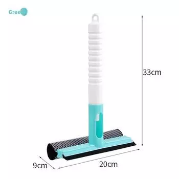 Многофункциональный спрей для мытья стекол 3 в 1, артефакт, бытовой скребок, специальный инструмент для мытья окон, щетка 1PCS зелёный