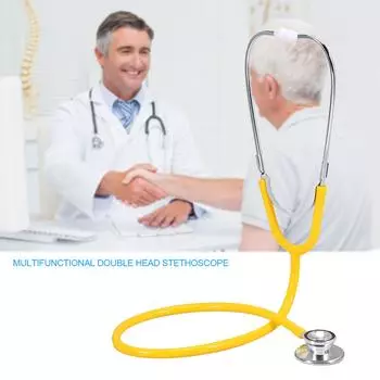 Многофункциональный стетоскоп с двойной головкой Эстетоскоп Инструмент для медицинского здравоохранения Желтый жёлтый