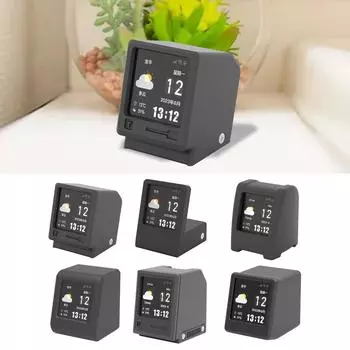 Многофункциональный стол, цифровые часы с Wi-Fi, беспроводная метеостанция с термометром, гигрометром, регулируемой яркостью B