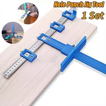 Многофункциональный столярный локатор для мебели, направляющая для сверла, линейка, локатор для деревообработки, регулируемый позиционер для сверления, инструмент