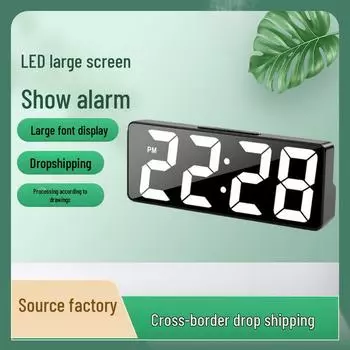 Многофункциональный светодиодный будильник для гостиной и кровати Black color screen чёрный