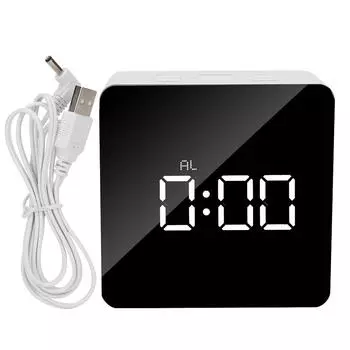 Многофункциональный светодиодный будильник, настольное зеркало для макияжа, таймер, цифровые часы