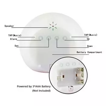 Многофункциональный светодиодный настольный будильник, 7 цветов, меняющий цифровое пробуждение синий