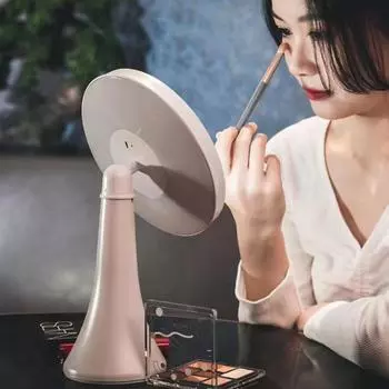 Многофункциональный светодиодный настольный светильник для зеркала для макияжа, перезаряжаемый, для спальни, общежития, трехцветный затемняющийся ночник белый